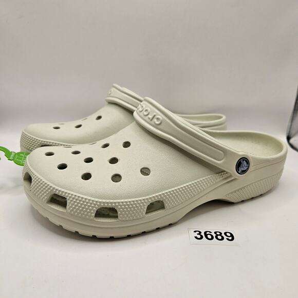 CROCS M9 W11 CLASSIC CLOG WHITE BONE UNISEX COMFORT CASUAL SHOES NWT main image 4